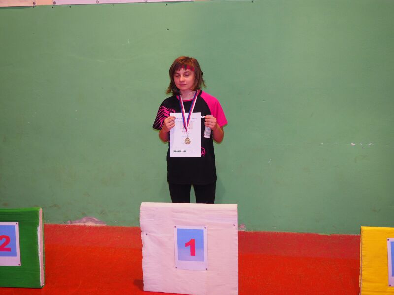 Vítězkou dvouhry mladšího žactva se stala Adéla Kůsová. 