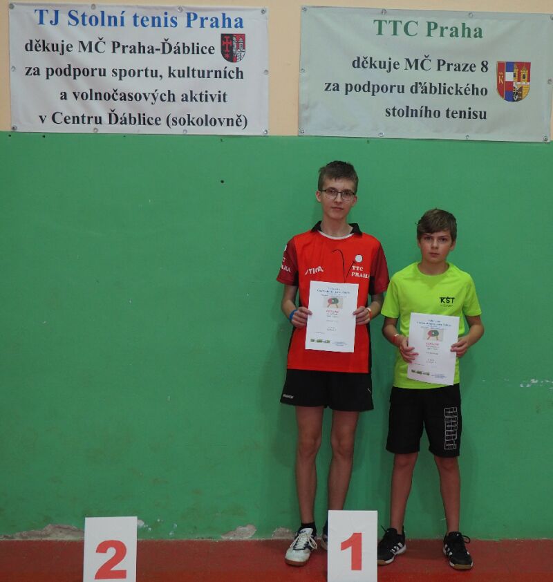 Vítězi čtyřhry U19 se stali Michal Vajda a Karel Jedlička.