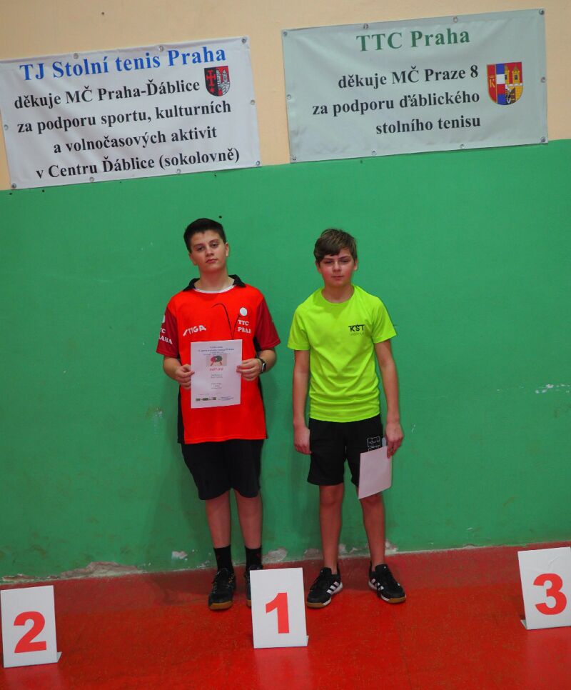 Vítězi čtyřhry U15 se stali Jan Kittnar a Karel Jedlička.